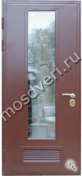 Противопожарная дверь с вентиляционной противопожарной решёткой СР-07 - купить от производителя Мосдвери Противопожарная дверь с вентиляционной противопожарной решёткой СР-07