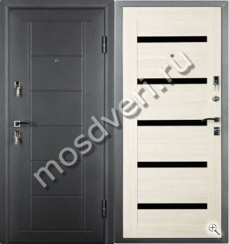 Дверь порошок и МДФ черный молдинг уличная - купить от производителя Мосдвери Дверь порошок и МДФ черный молдинг уличная