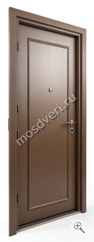 Дверь входная коричневая с порошковым антивандальным покрытием КДВ-005 - купить от производителя Мосдвери Дверь входная коричневая с порошковым антивандальным покрытием КДВ-005